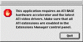 CVGS error dialog